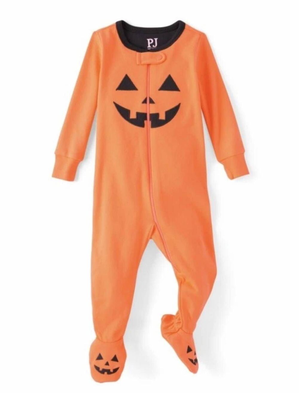 NWT 3T PJ Place Halloween Zip Up Footed Pajamas